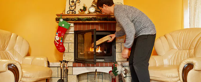 Rusted Metal Fireplace Restoration in Wasco, California